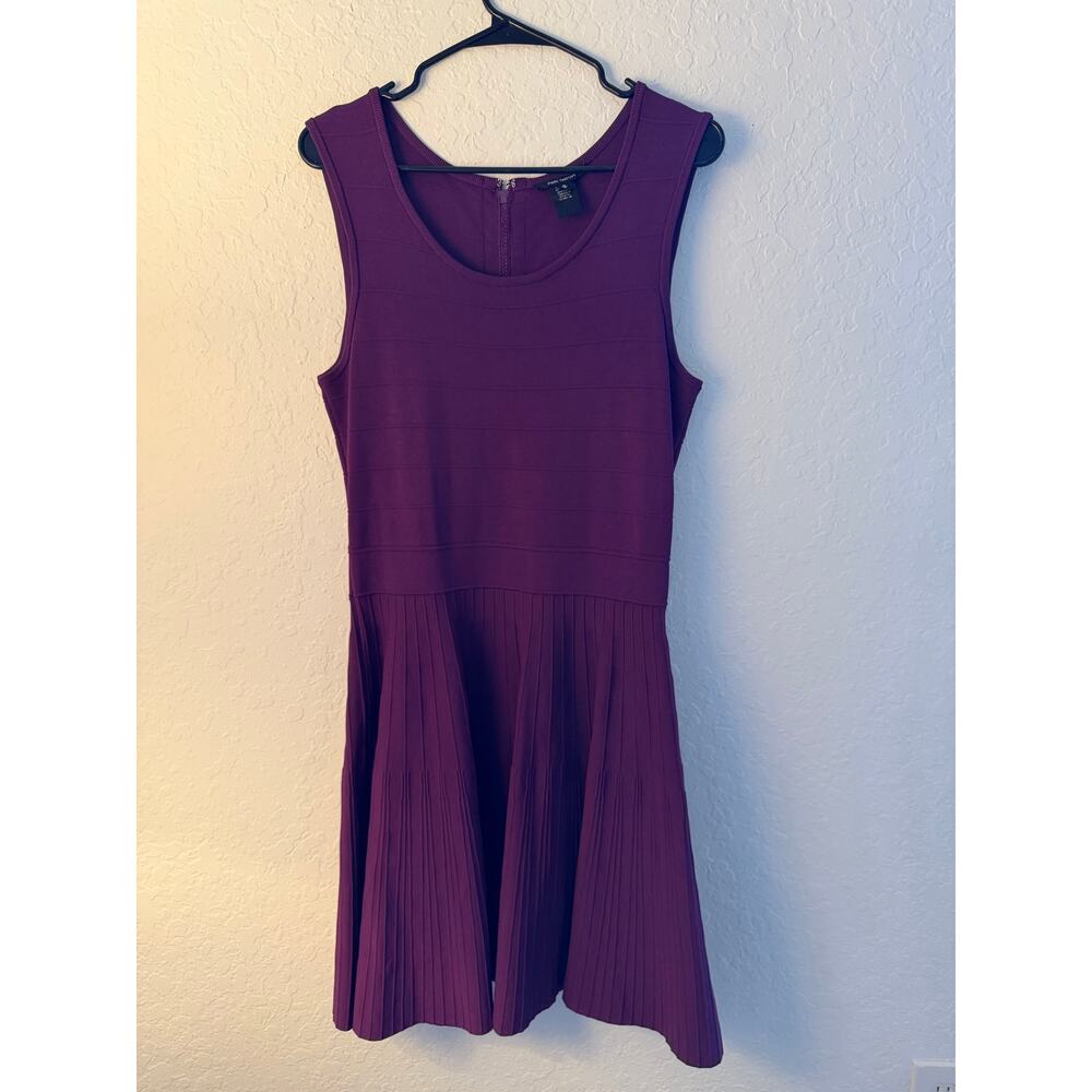 Pink Tartan Plum Pleated Mini Dress Size M